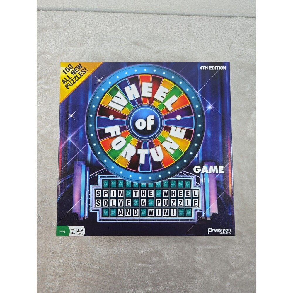 Pressman Toy Wheel of Fortune Game - 4th Edition - Ages 8+ | 2-4 players